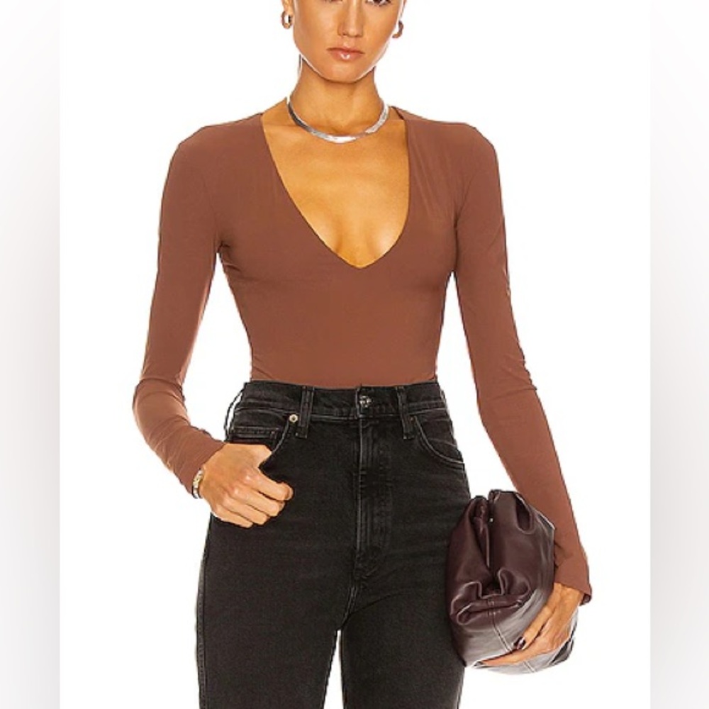 ALIX NYC Brown Long Sleeve Bodysuit - Picture 2 of 15